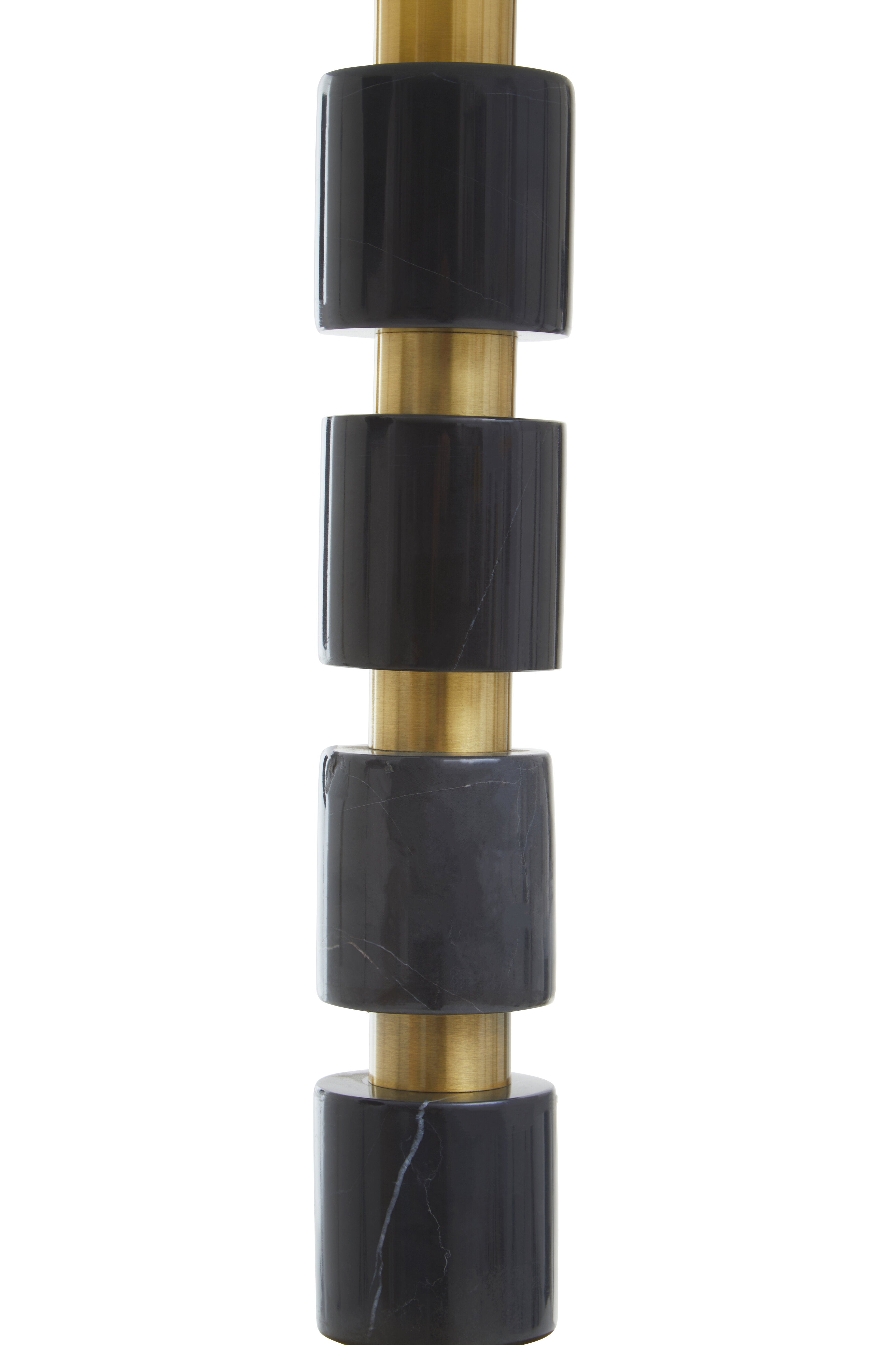 Mali Black Marble & Gold Stacked Table Lamp
